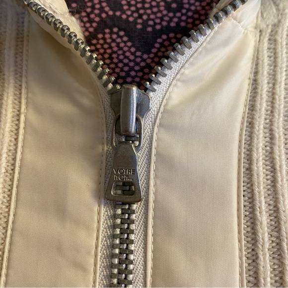 Jeans Votre Nom Sz M Zip Up Knit Sweater - Picture 6 of 6